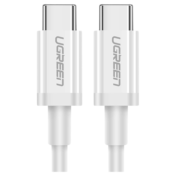 UGREEN US264 USB-C till USB-C-kabel, 60W, 0,5m (vit)
