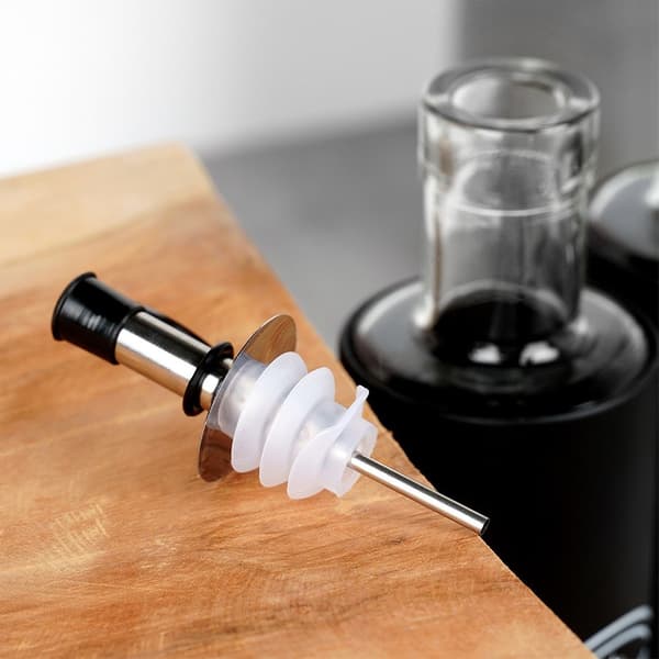 Glasflaskor för olja och vinäger svarta 300 ml 2 st