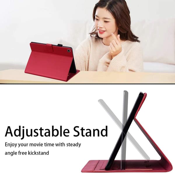 ETUI TIL SAMSUNG GALAXY TAB A7 2020 RØD KAT SØD MED FLAP