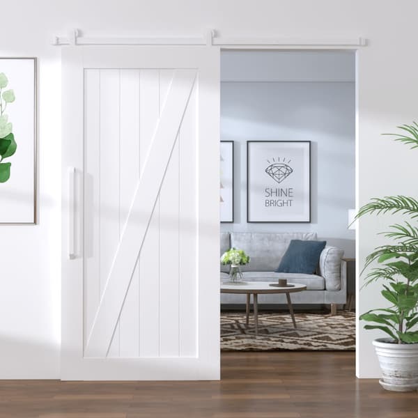 vidaXL Skjutdörrsinstallationssystem, 200 cm, Stål, Vit