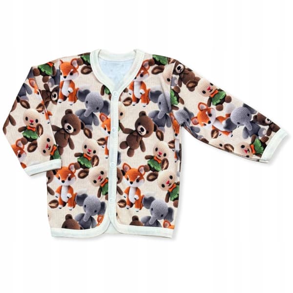 Kaftan børnekaftan 98 skjorte knappet langærmet bamser