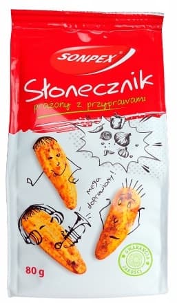Ristede solsikkekerner med krydderier SONPEX 80 g X 24