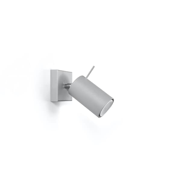VÆGLAMPE RING 1 GU10 GRÅ SOLLUX SL.0449