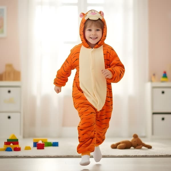 Onesie Kigurumi Pyjamas Kostume Tiger 135-145cm