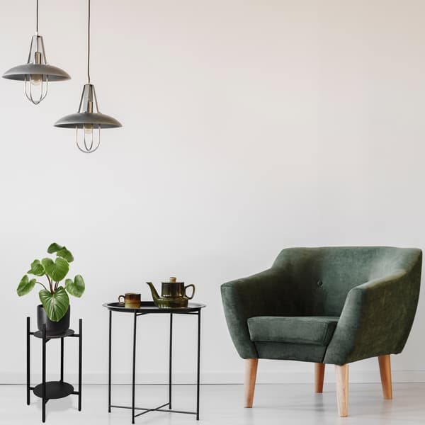 Samirin musta loft-tyylinen kukkateline