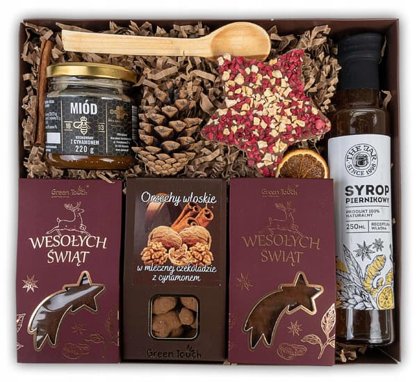 Presentkorg Stor Låda För Jul Tomtens Gåva Kaffe Honung