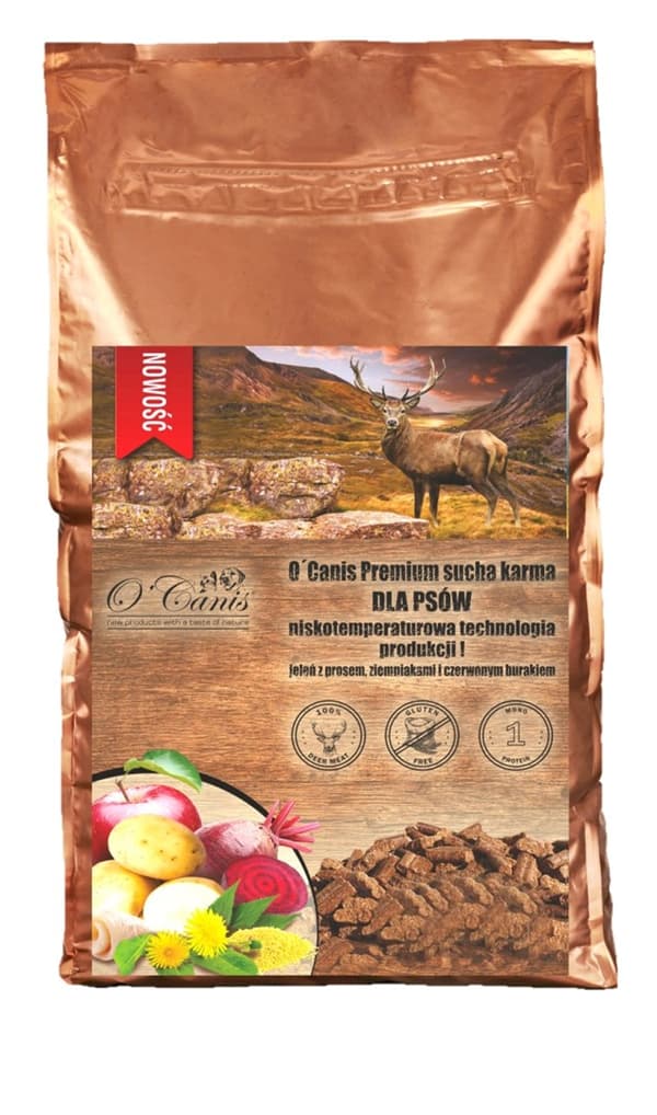 O'Canis Premium torrfoder för hundar med hjort, potatis och rödbeta 6 kg