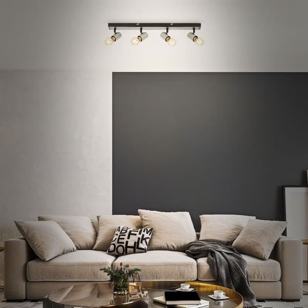 Loftlampe 4xE27 Antik sølv Industriel stil Stue Soveværelse