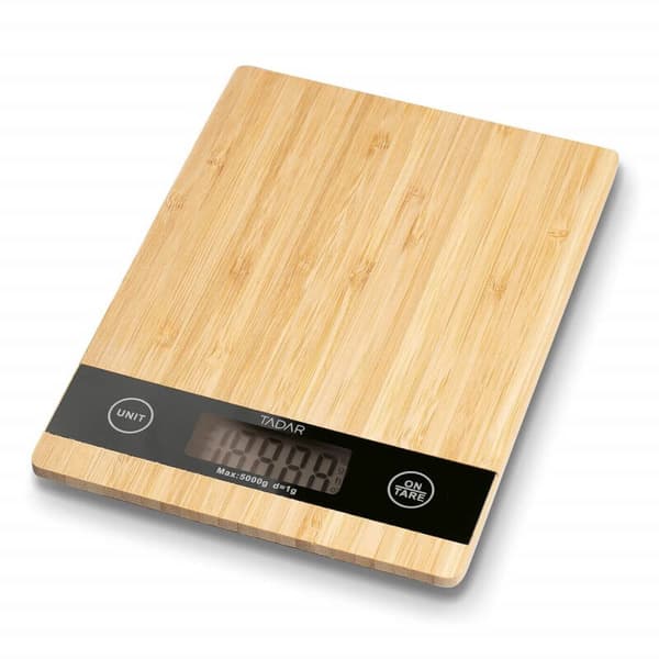 Elektroninen keittiövaaka 5 kg, bambu
