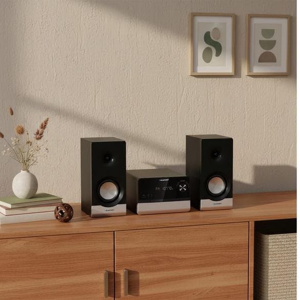BLAUPUNKT MS40.2BT Micro System musta ja hopea
