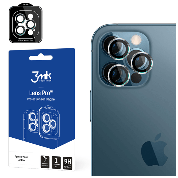 Apple iPhone 12 Pro - 3mk linssinsuoja Pro hopea