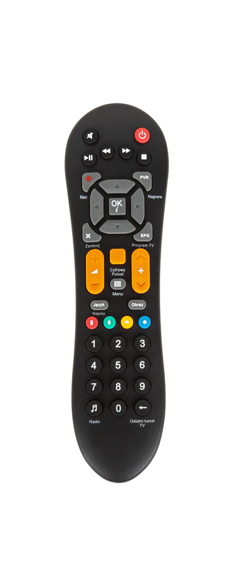 Fjärrkontroll för Cyfrowy Polsat HD7000 tuner dekoder