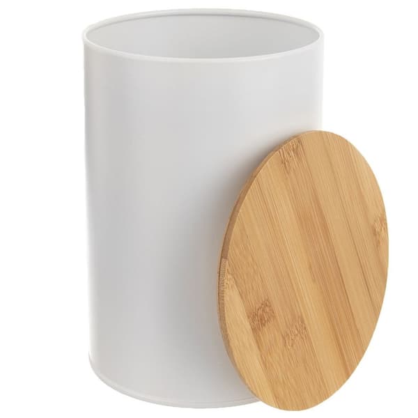 Whiteline matbehållare i metall med bambulock, 800 ml
