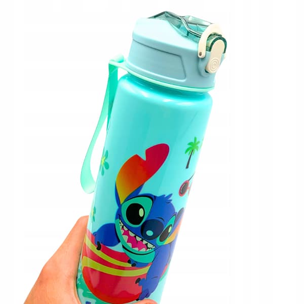 Vattenflaska Lilo och Stitch med sugrör för skolan 690 ml