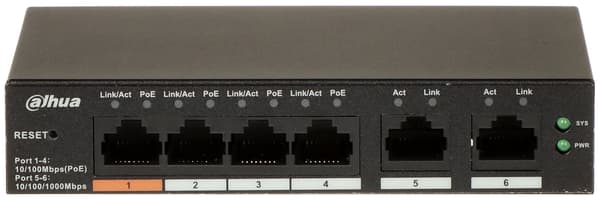 POE-SWITCH CS4006-4ET-60 4-PORTARS DAHUA
