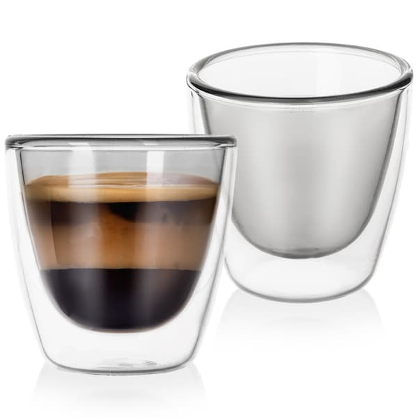 Kaksiseinäiset termoslasit tuplaespressolle 90 ml 2 kpl.