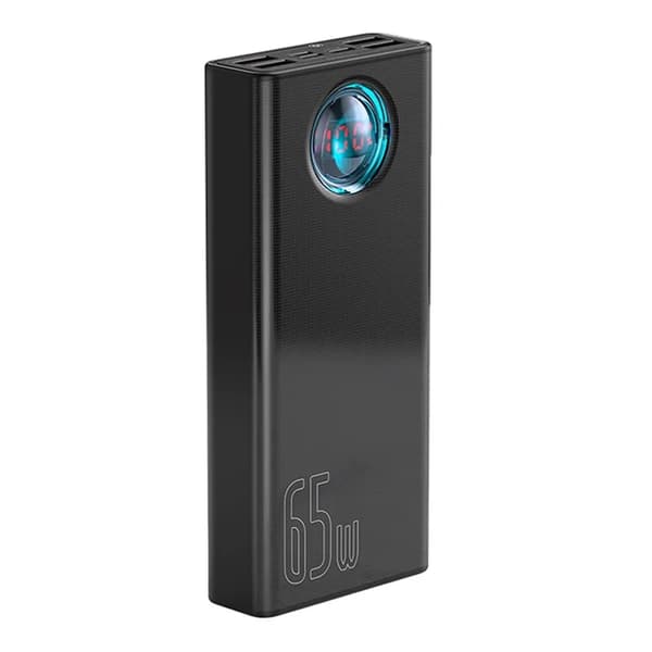 Baseus Amblight Powerbank 30000mAh, 4xUSB, USB-C, 65W (Sort)