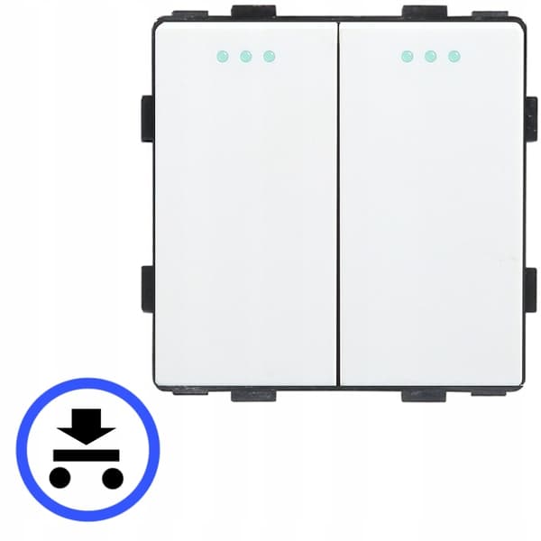 Lysafbryder - trykknap 2P mekanisk indsats hvid RTX SH