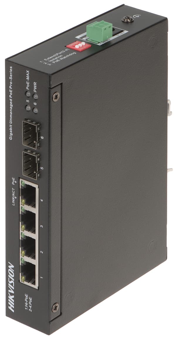 POE-SWITCH DS-3T0506HP-E/HS 4-PORTARS SFP Hikvision