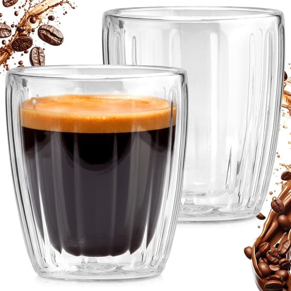 Termoglas med dubbel vägg till espresso 120 ml 2 st