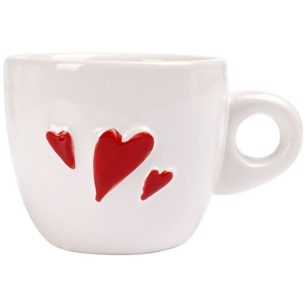 Espressokop keramisk hjerte 80 ml