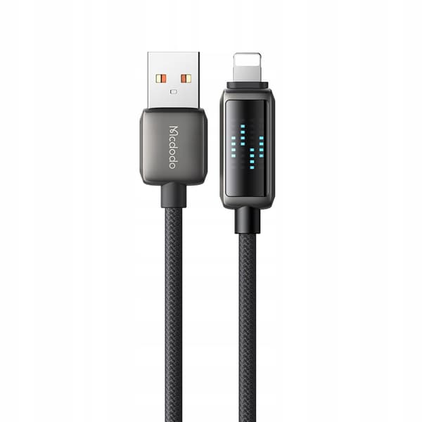 MCDODO Oplader USB Lightning Kabel Hurtig Opladning til iPhone 1M LED
