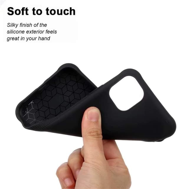 ETUI TIL APPLE IPHONE 11 SILIKONE SORT MED BAGSIDER A2111