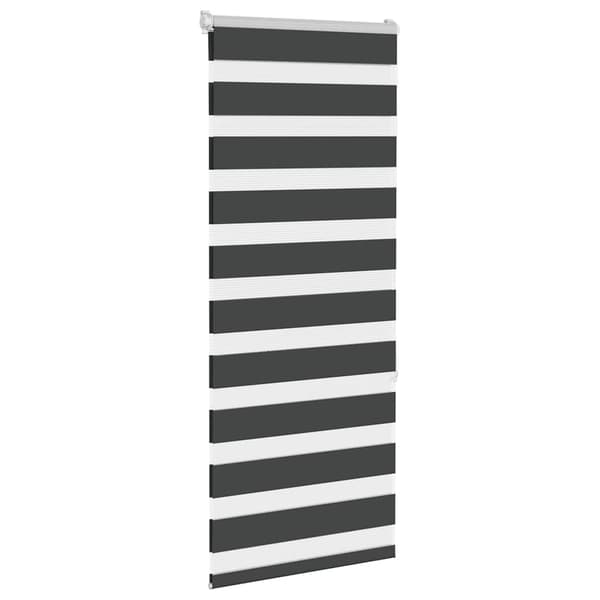 vidaXL zebrarullegardin, sort, stofbredde 60,9 cm, polyester