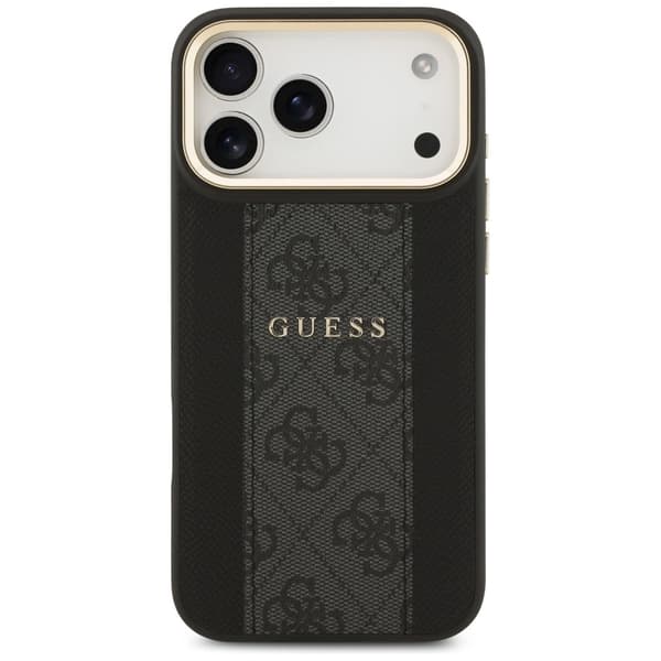 Guess 4G Stripe MagSafe-etui til iPhone 17 Pro Max – sort