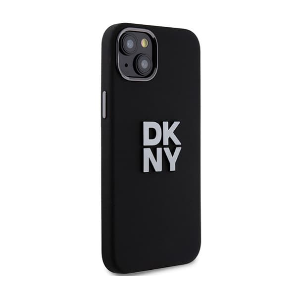 DKNY Flydende Silikone Metal Logo - iPhone 15 Plus / 14 Plus Etui (Sort)
