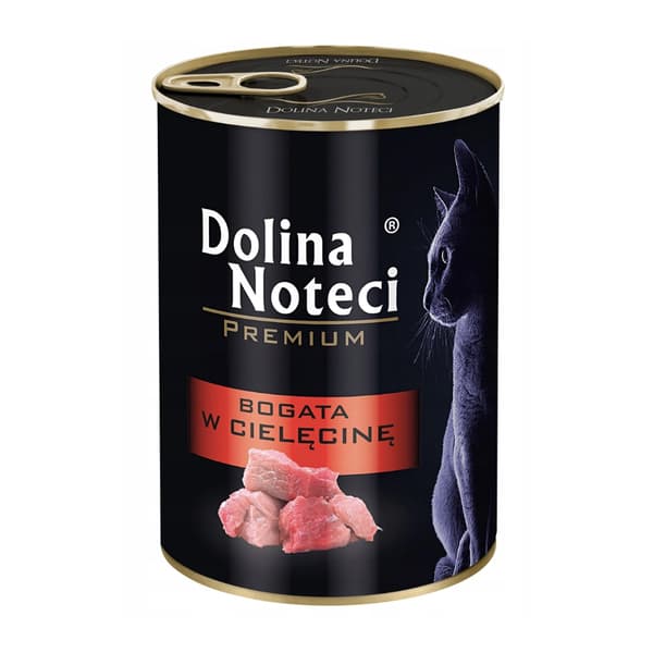 Dolina Noteci vådfoder til katte med kalvekød og and 24 x 400 g
