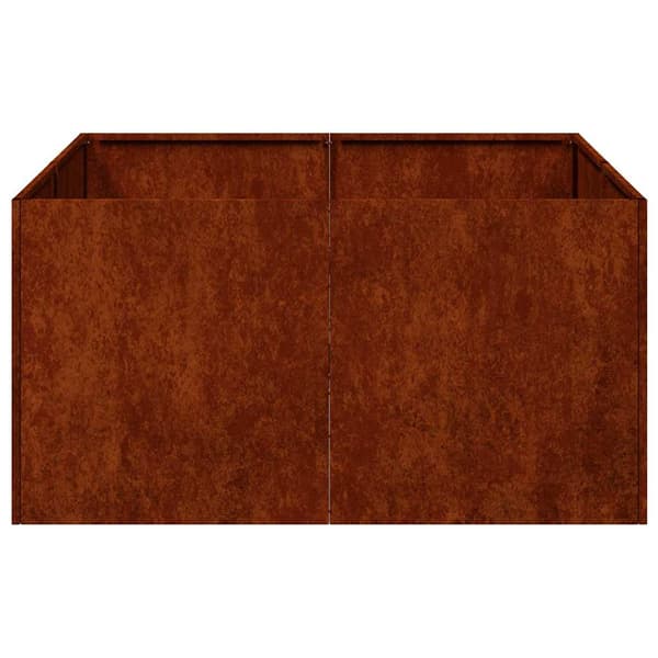 vidaXL rusten urtepotte 80x80x40 cm rustfrit stål