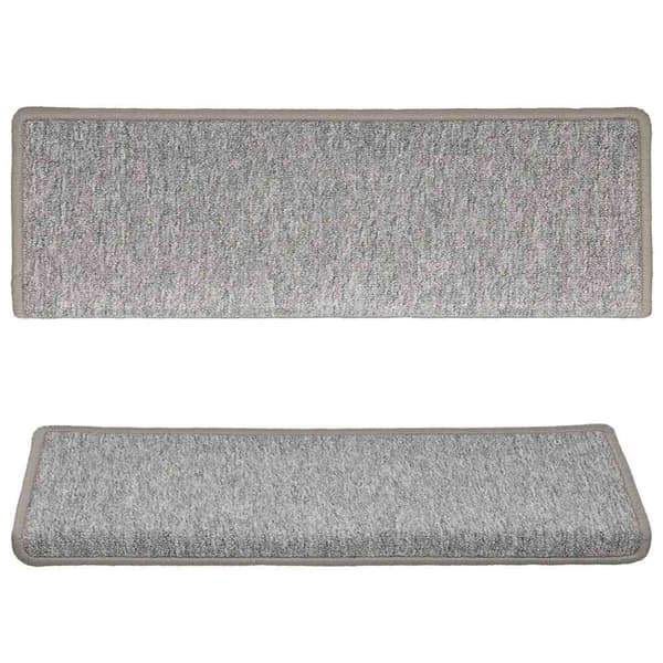 vidaXL trappemåtter 15 stk. 65x21x4 cm lysegrå rektangulær kant