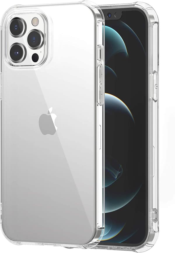 ETUI TIL APPLE IPHONE 12 PRO TRANSPARENT SILIKONEFORSTYRKET