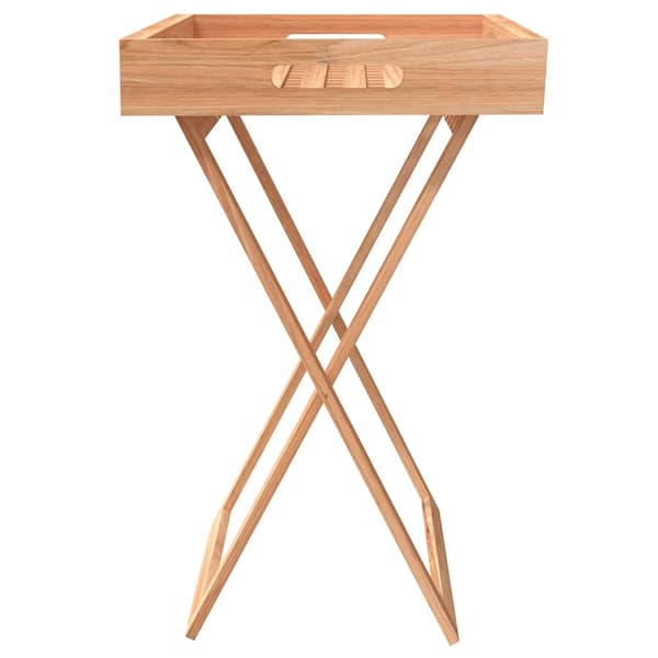 vidaXL Hopfällbart brickbord 52x36x56,5 cm massiv valnöt