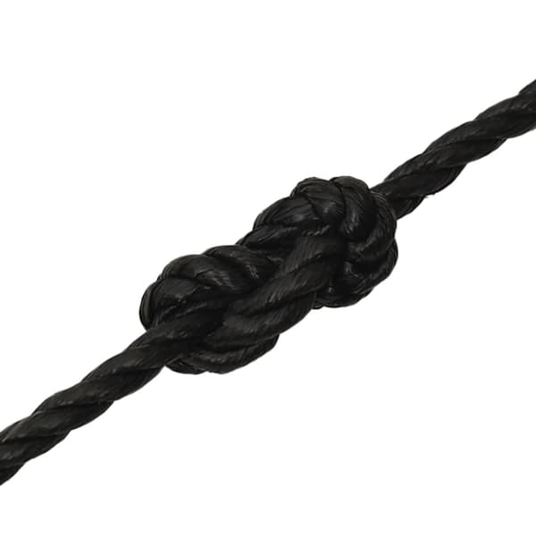 vidaXL arbejdsreb, sort, 16 mm, 100 m, polypropylen