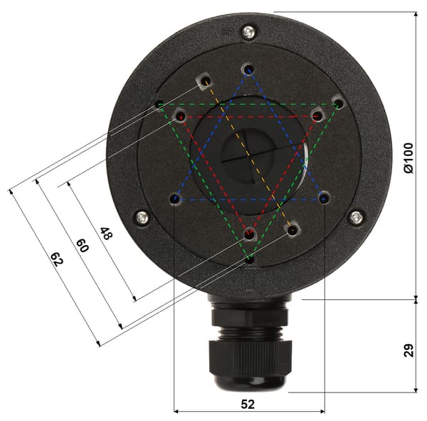 Hikvision DS-1280ZJ-XS (sort) kamerabeslag
