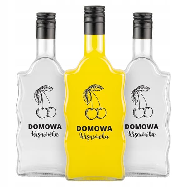 10x Wave-flaskor 500ml tryckta hemgjorda körsbärsvodkalikör alkohol