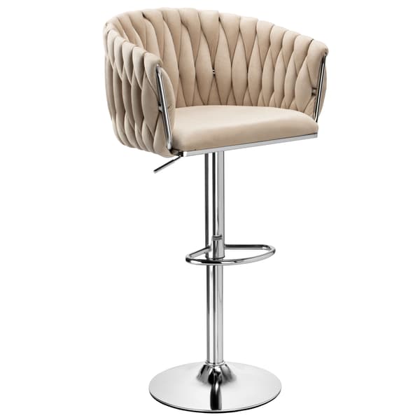 Cofton Krom Beige Velour Barstol