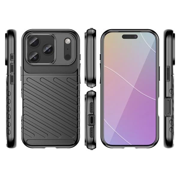 Thunder-cover til iPhone 17 Pro Max - Sort