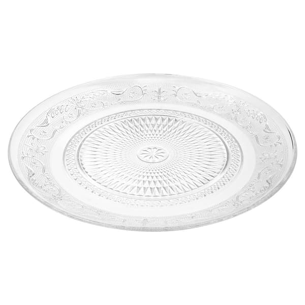 Middagstallrik grund glas serveringsfat 25 cm