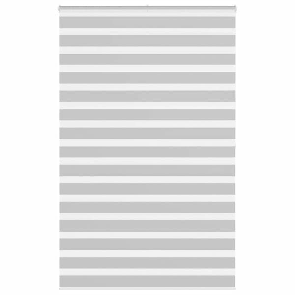 vidaXL Zebra rullegardin, lysegrå, stofbredde 135,9 cm, polyester