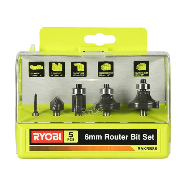 RYOBI fräsbitssats för överkantfräs 5 st.