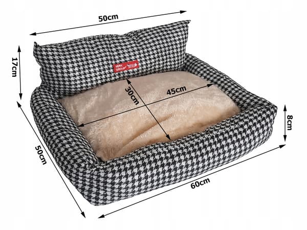 Soffa säng M svartvit rutat (25)