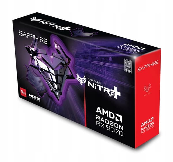 Sapphire Nitro RX 9070 Gaming OC 16GB Grafikkort Grå