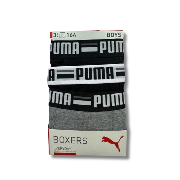 Poikien bokserit Puma BASIC BRAND 3-PACK 93545901 r 164