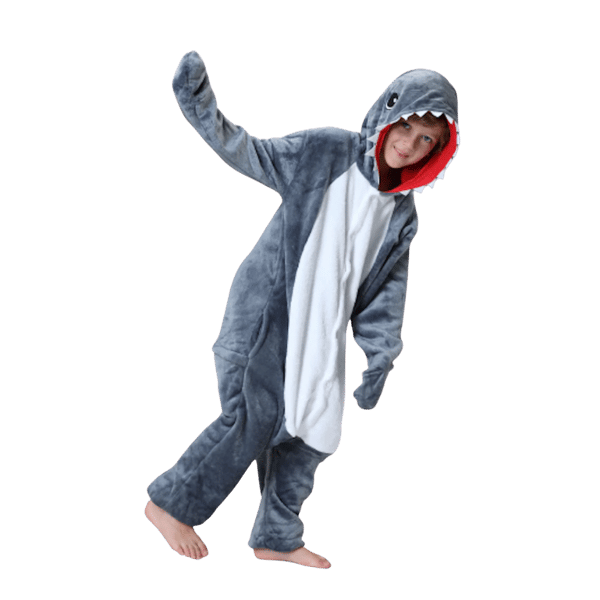 Kigurumi-pyjamas med haj, barn 95-105 cm