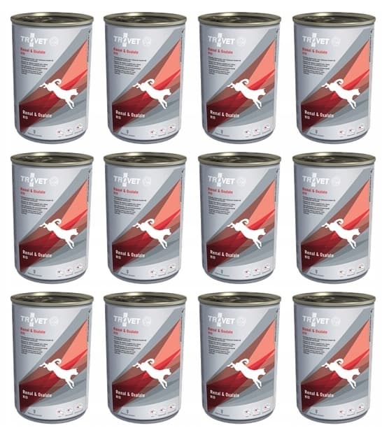 TROVET Renal & Oxalat vådfoder til hunde med kylling 12x400 g