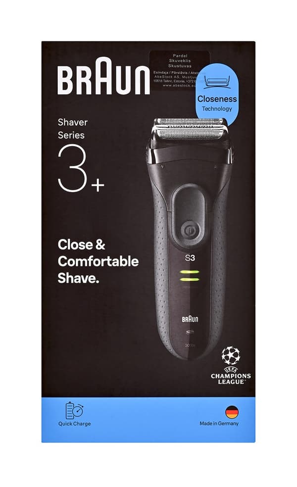 3000S BRAUN musta/harmaa parranajokone