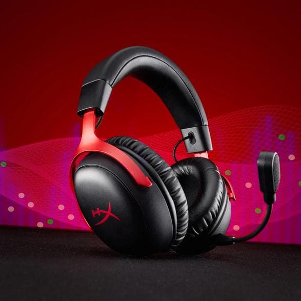 HYPERX Cloud III S trådløse hovedtelefoner sort og rød